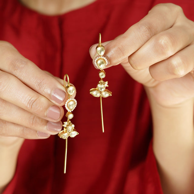 Enakshi 22k Gold Plated Earpin