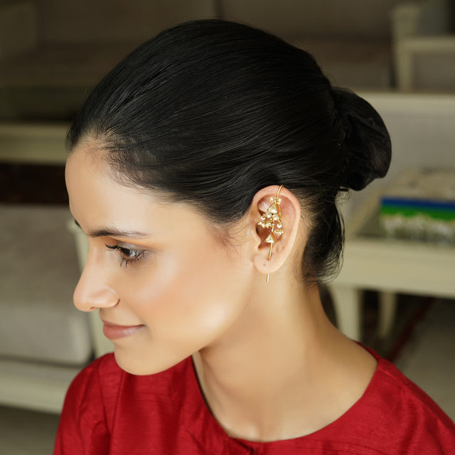 Kumkum  22k Gold Plated Earpin