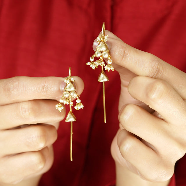 Kumkum  22k Gold Plated Earpin