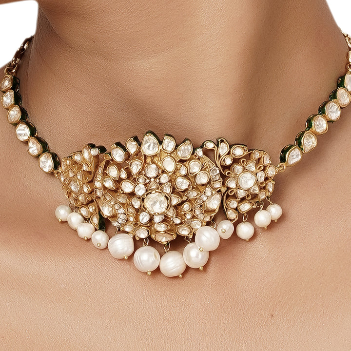 22k Gold Plated Varsha Prarthana Necklace Set