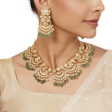 22k Gold Plated Varsha Preksha Necklace Set