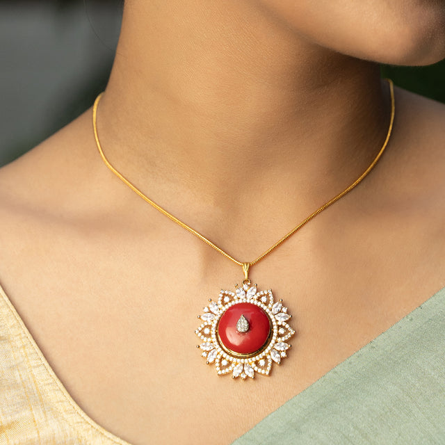 22k Gold Plated Rupali Pendant