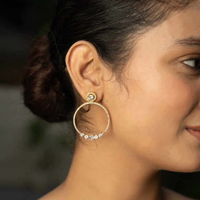 22k Gold Plated Amisha Long Earrings