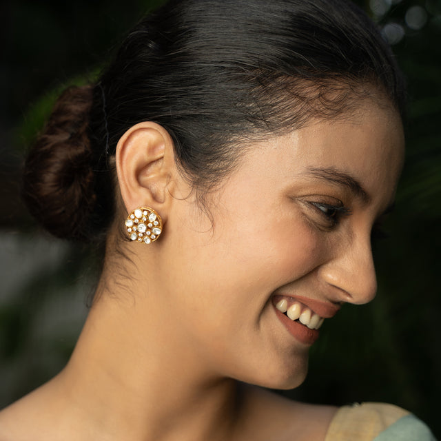 22k Gold Plated Potli Ear Studs