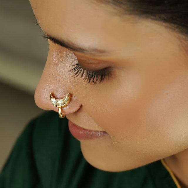 Nakshathra 22k Gold Plated Nosepin (Clip On)