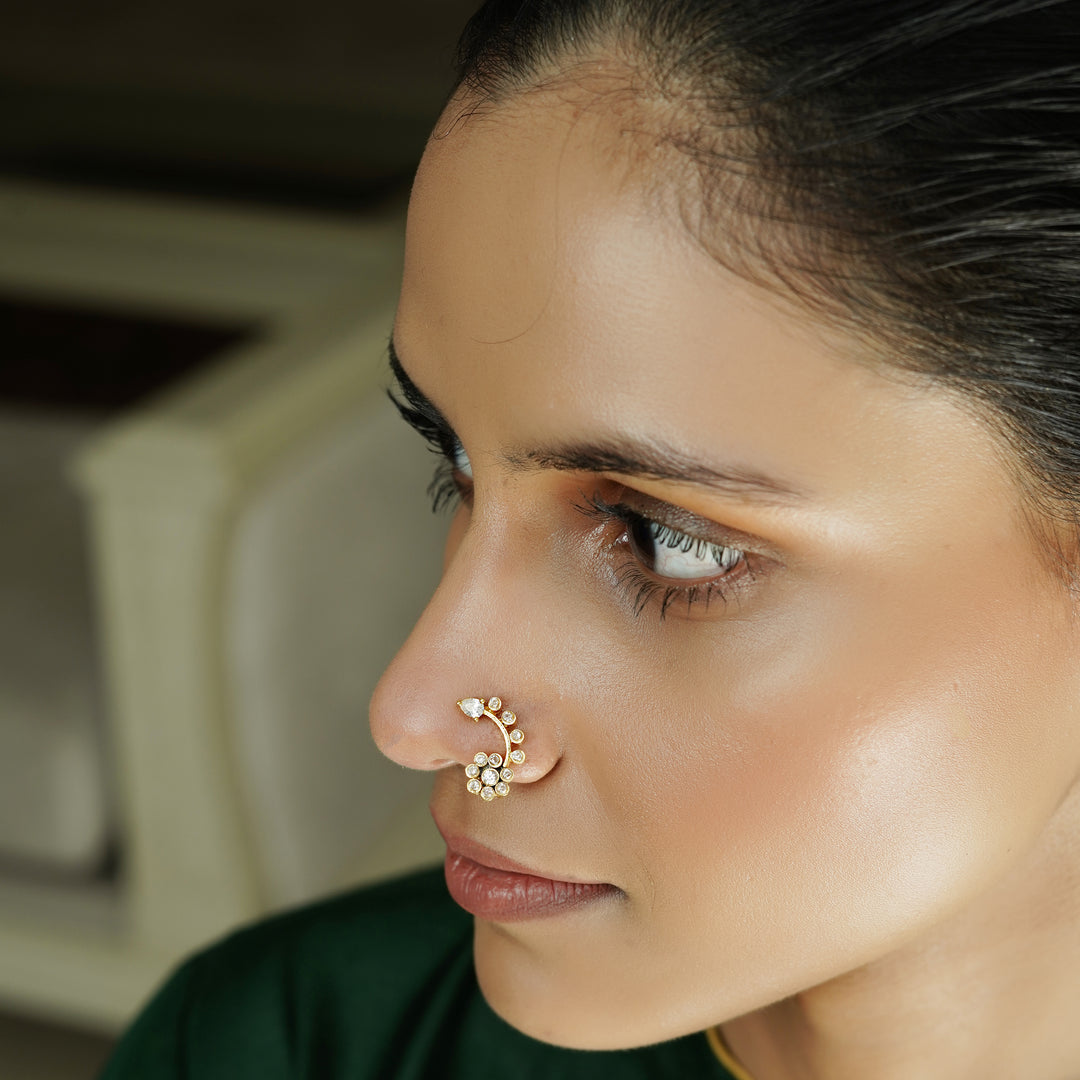Namya 22k Gold Plated Nosepin (Clip On)