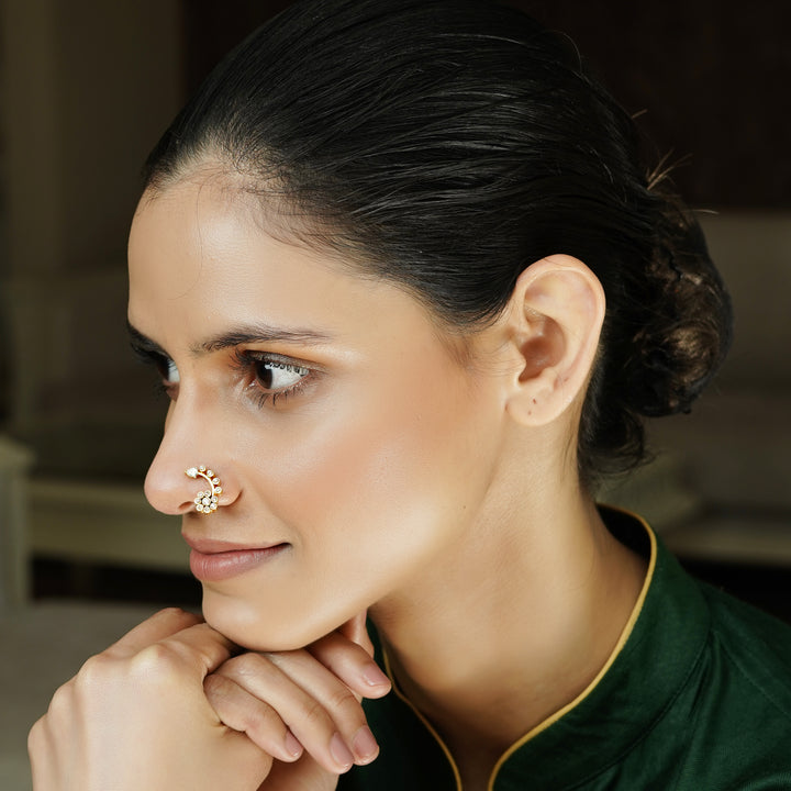 Namya 22k Gold Plated Nosepin (Clip On)