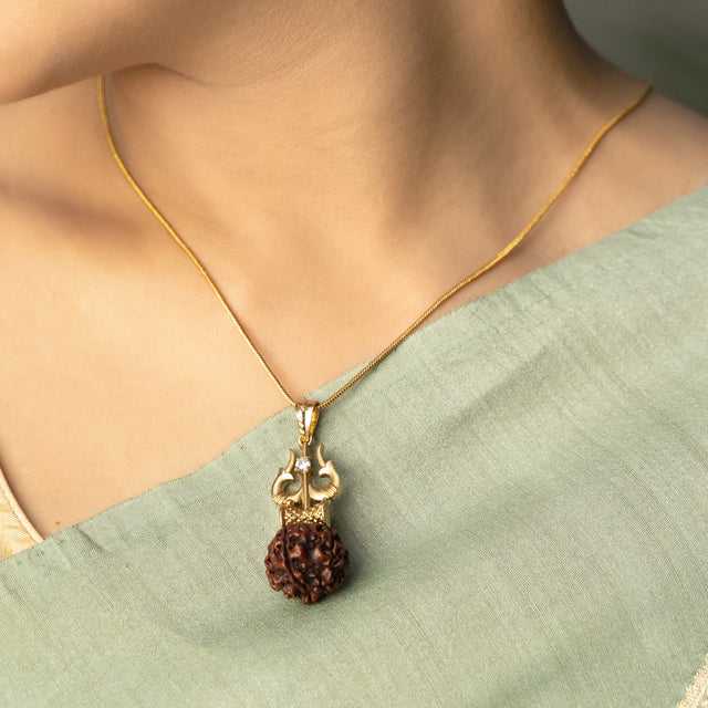 22k Gold Plated Rudra Pendant