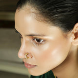 22k Gold Plated Chand Nosepin (Clip On)