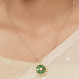 22k Gold Plated Varsha Dayita Pendant Set