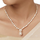 22k Gold Plated Varsha Deepanjali Pendant Set