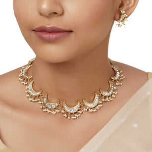 22k Gold Plated Varsha Devangi Necklace Set