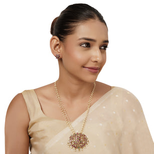 22k Gold Plated Varsha Dipali Pendant Set