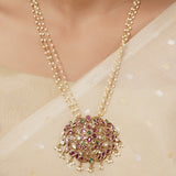 22k Gold Plated Varsha Dipali Pendant Set