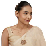 22k Gold Plated Varsha Dipali Pendant Set