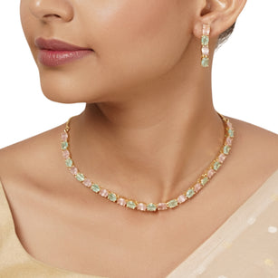22k Gold Plated Varsha Gargi Necklace Set