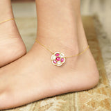 22k Gold Plated Ruby White Payal