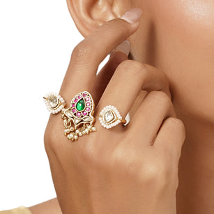 22k Gold Plated Varsha Sanjali Ring