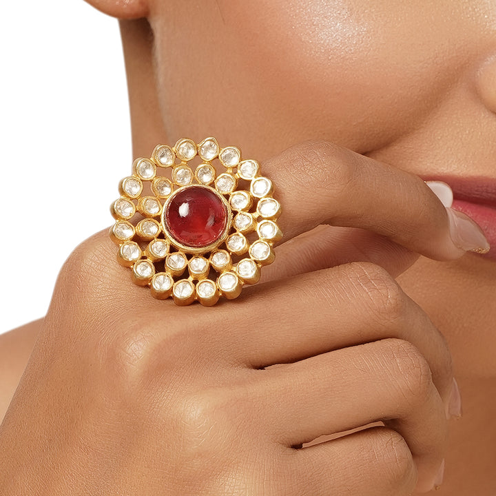 22k Gold Plated Varsha Sugandha Ring