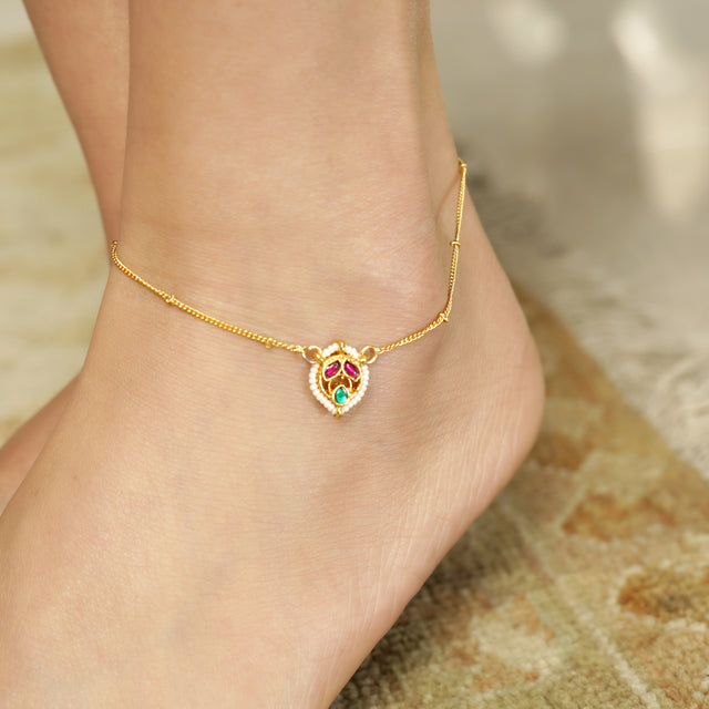 22k Gold Plated Square Payal