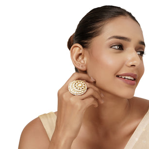 22k Gold Plated Varsha Varsha Ring