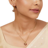 22k Gold Plated Varsha Hridhika Pendant Set