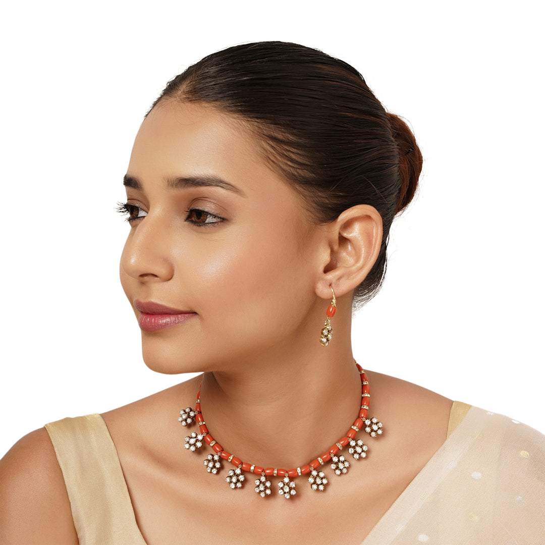 22k Gold Plated Varsha Ishita Necklace Set