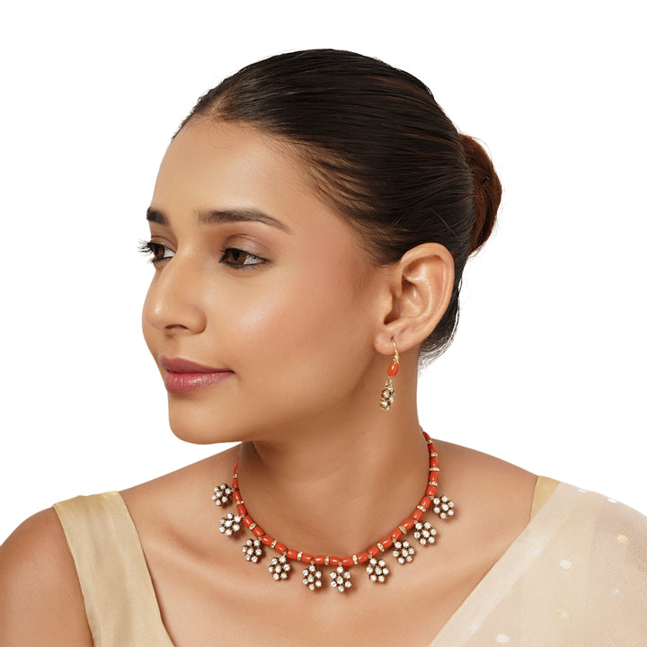 22k Gold Plated Varsha Ishita Necklace Set