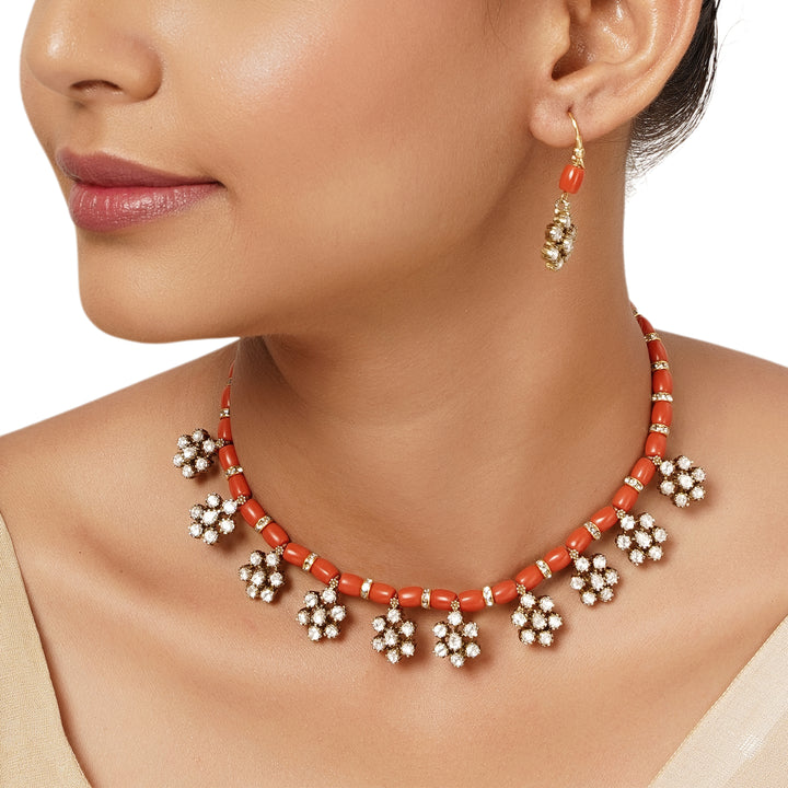 22k Gold Plated Varsha Ishita Necklace Set