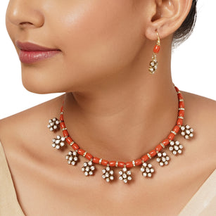 22k Gold Plated Varsha Ishita Necklace Set