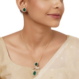 22k Gold Plated Varsha Jivika Pendant Set