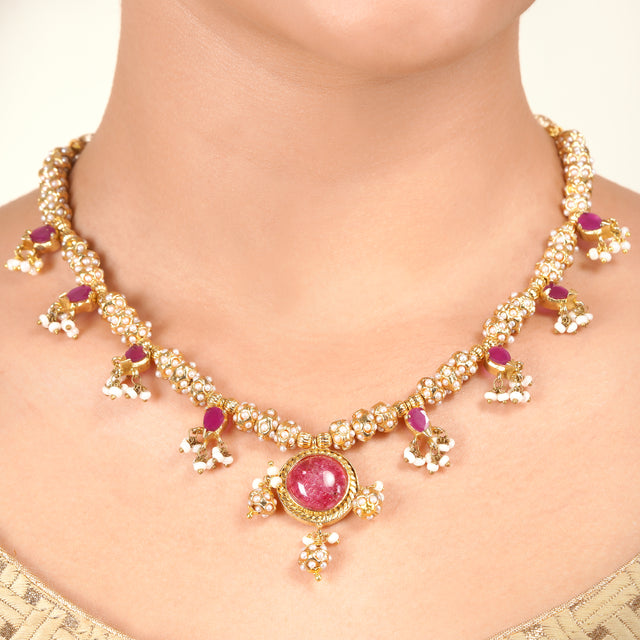 22k Gold Plated Harini Necklace Set