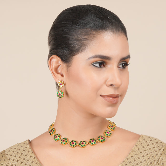 22k Gold Plated Hemal Necklace Set