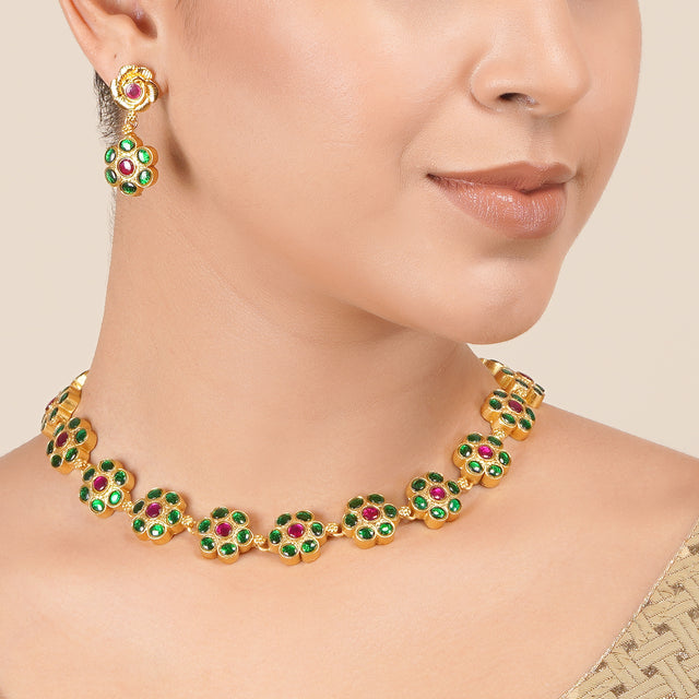 22k Gold Plated Hemal Necklace Set