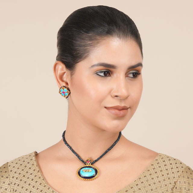 22k Gold Plated Krisha Necklace Set