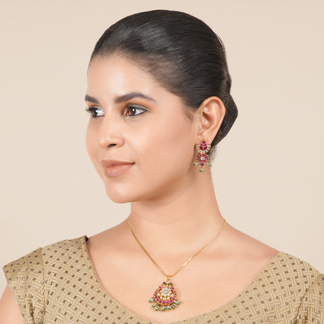 22k Gold Plated Ishani Necklace Set