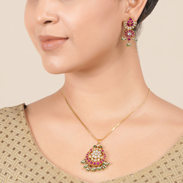 22k Gold Plated Ishani Necklace Set