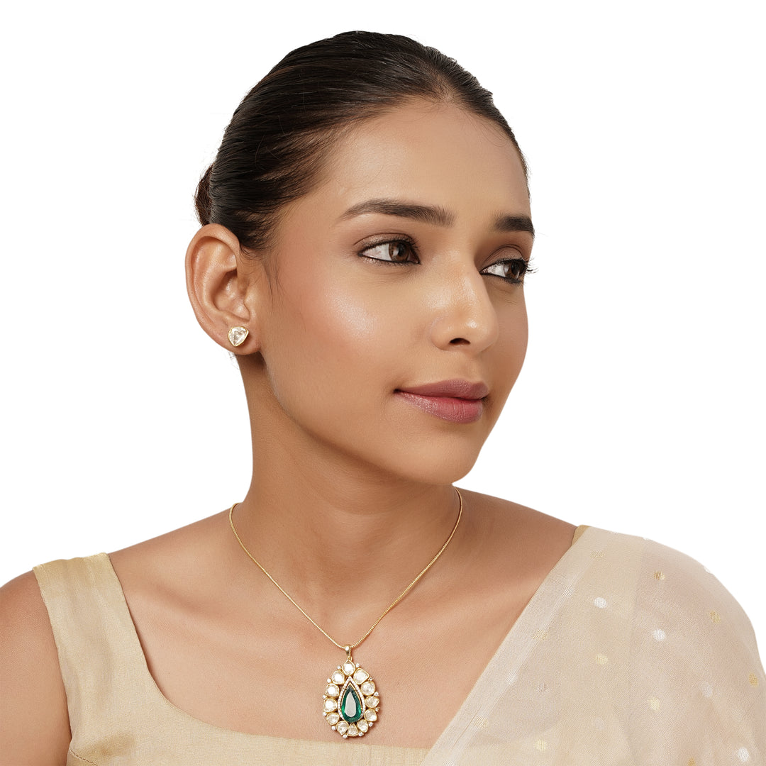 22k Gold Plated Varsha Kairavi Pendant Set