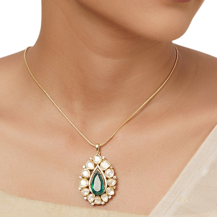 22k Gold Plated Varsha Kairavi Pendant Set