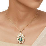 22k Gold Plated Varsha Kairavi Pendant Set