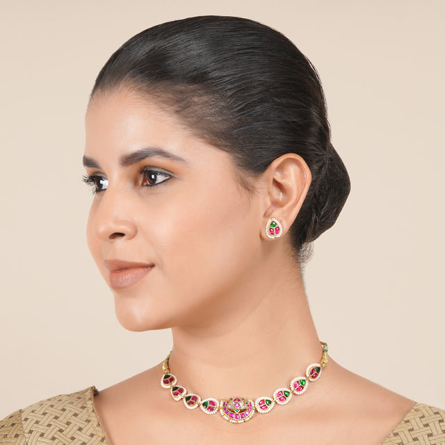 22k Gold Plated Ishita Necklace Set