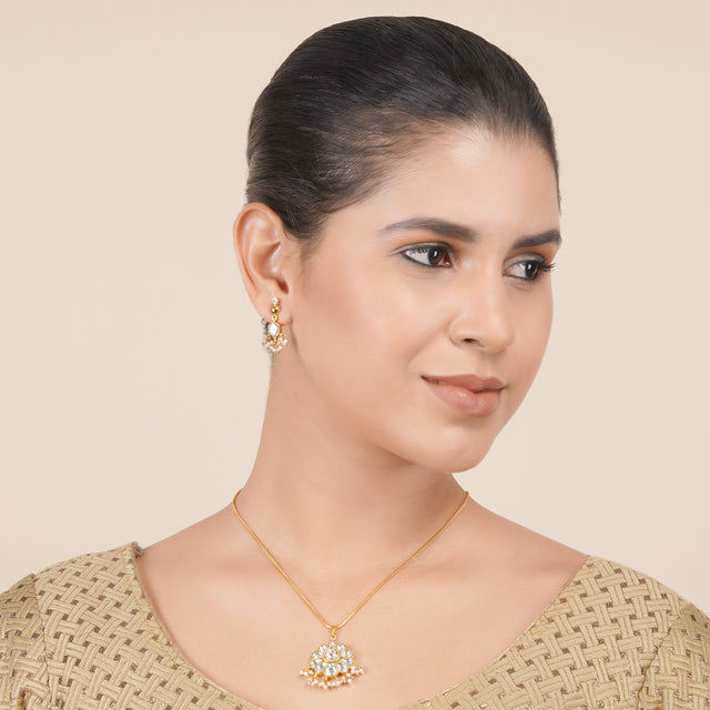 22k Gold Plated Jasmit Necklace Set