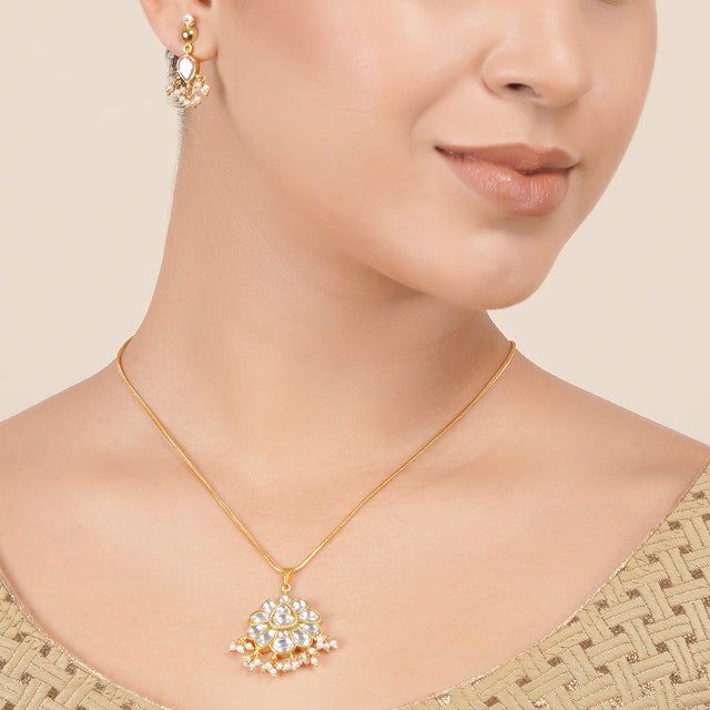 22k Gold Plated Jasmit Necklace Set