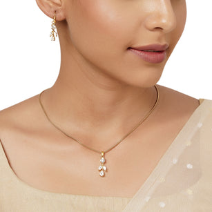22k Gold Plated Varsha Kanupriya Pendant Set