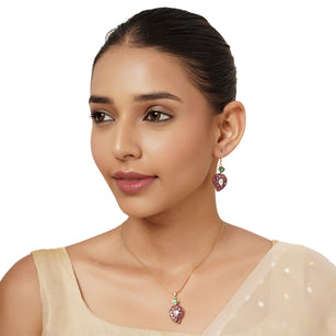 22k Gold Plated Varsha Karunya Pendant Set