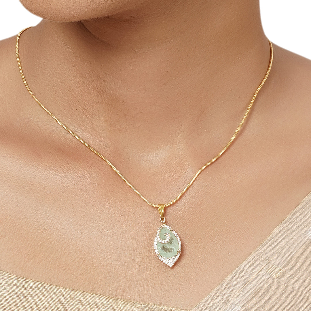 22k Gold Plated Varsha Kashvi Pendant Set
