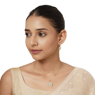 22k Gold Plated Varsha Kashvi Pendant Set