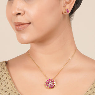 22k Gold Plated Leena Necklace Set