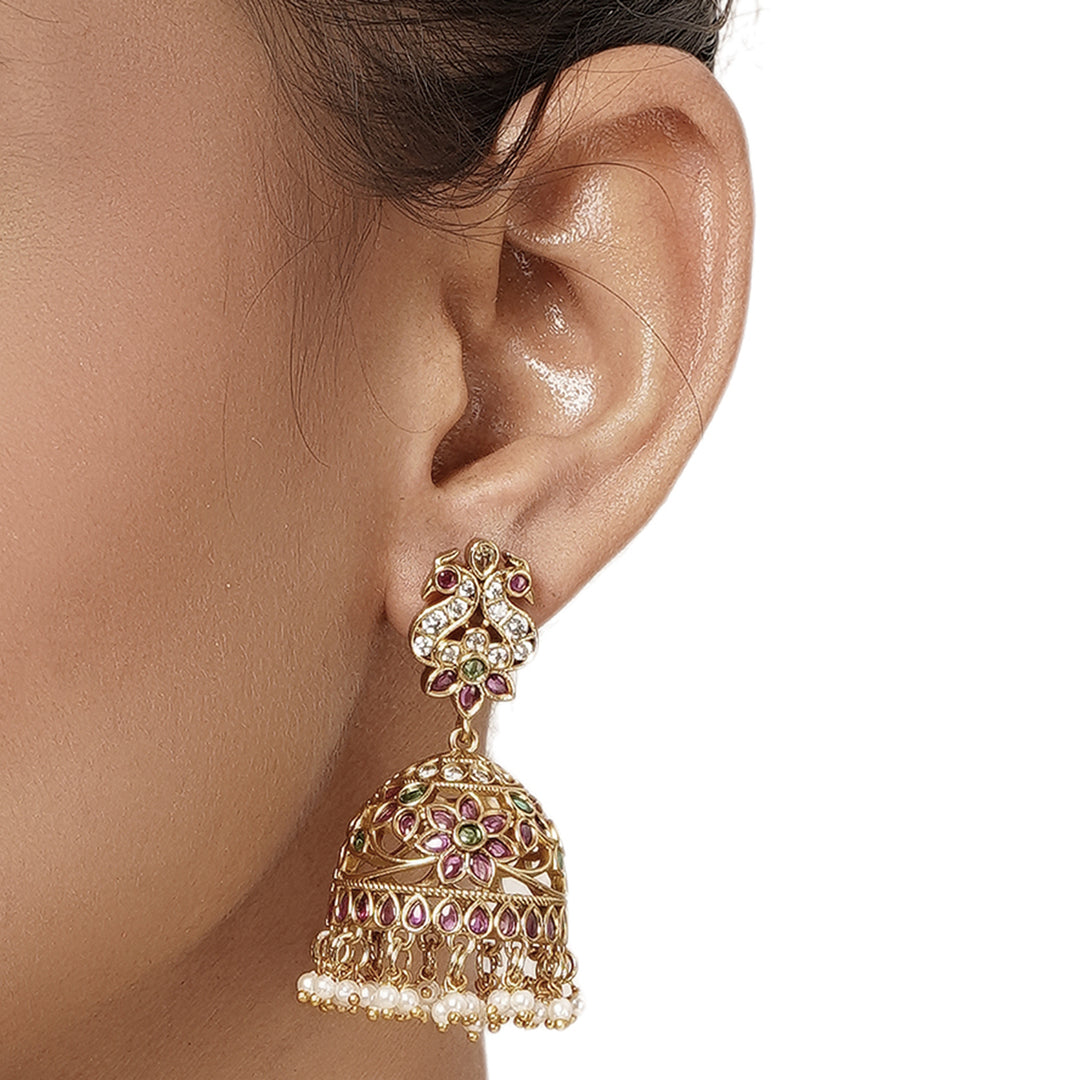 22k Gold Plated Varsha Kavyanjali Necklace Set