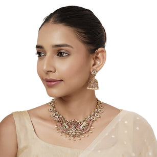 22k Gold Plated Varsha Kavyanjali Necklace Set